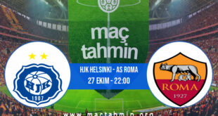 HJK Helsinki - AS Roma İddaa Analizi ve Tahmini 27 Ekim 2022