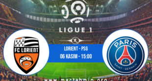 Lorient - PSG İddaa Analizi ve Tahmini 06 Kasım 2022