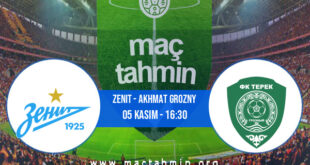 Zenit - Akhmat Grozny İddaa Analizi ve Tahmini 05 Kasım 2022