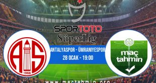 Antalyaspor - Ümraniyespor İddaa Analizi ve Tahmini 28 Ocak 2023