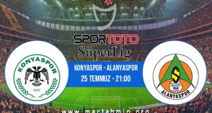 Konyaspor - Alanyaspor İddaa Analizi ve Tahmini 25 Temmuz 2020