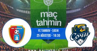 FC Tambov - Sochi İddaa Analizi ve Tahmini 25 Ağustos 2020