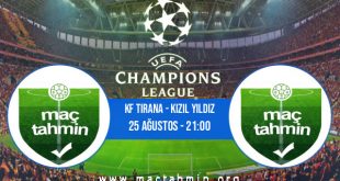 KF Tirana - Kızıl Yıldız İddaa Analizi ve Tahmini 25 Ağustos 2020