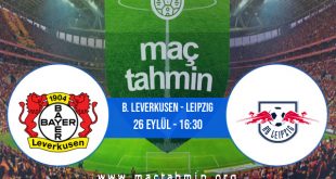 B. Leverkusen - Leipzig İddaa Analizi ve Tahmini 26 Eylül 2020