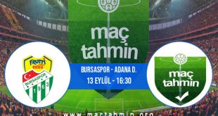 Bursaspor - Adana D. İddaa Analizi ve Tahmini 13 Eylül 2020