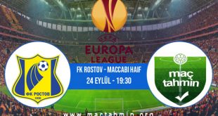 FK Rostov - Maccabi Haif İddaa Analizi ve Tahmini 24 Eylül 2020