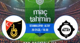 İstanbulspor - Altay İddaa Analizi ve Tahmini 20 Eylül 2020