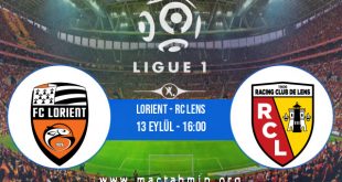 Lorient - RC Lens İddaa Analizi ve Tahmini 13 Eylül 2020