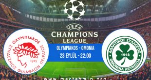 Olympiakos - Omonia İddaa Analizi ve Tahmini 23 Eylül 2020