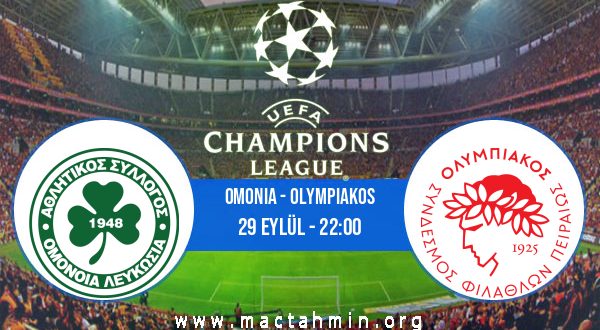 Omonia - Olympiakos İddaa Analizi ve Tahmini 29 Eylül 2020