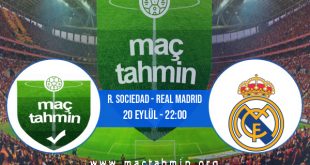 R. Sociedad - Real Madrid İddaa Analizi ve Tahmini 20 Eylül 2020