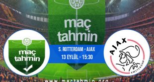 S. Rotterdam - Ajax İddaa Analizi ve Tahmini 13 Eylül 2020