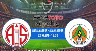 Antalyaspor - Alanyaspor İddaa Analizi ve Tahmini 22 Kasım 2020