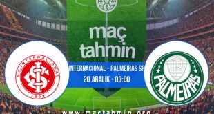 Internacional - Palmeiras SP İddaa Analizi ve Tahmini 20 Aralık 2020