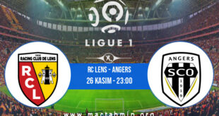 RC Lens - Angers İddaa Analizi ve Tahmini 26 Kasım 2021