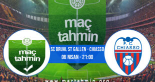 SC Bruhl ST Gallen - Chiasso İddaa Analizi ve Tahmini 06 Nisan 2022
