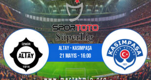 Altay - Kasımpaşa İddaa Analizi ve Tahmini 21 Mayıs 2022