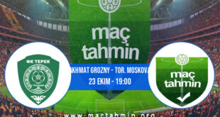 Akhmat Grozny - Tor. Moskova İddaa Analizi ve Tahmini 23 Ekim 2022