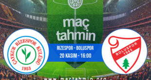 Rizespor - Boluspor İddaa Analizi ve Tahmini 20 Kasım 2022